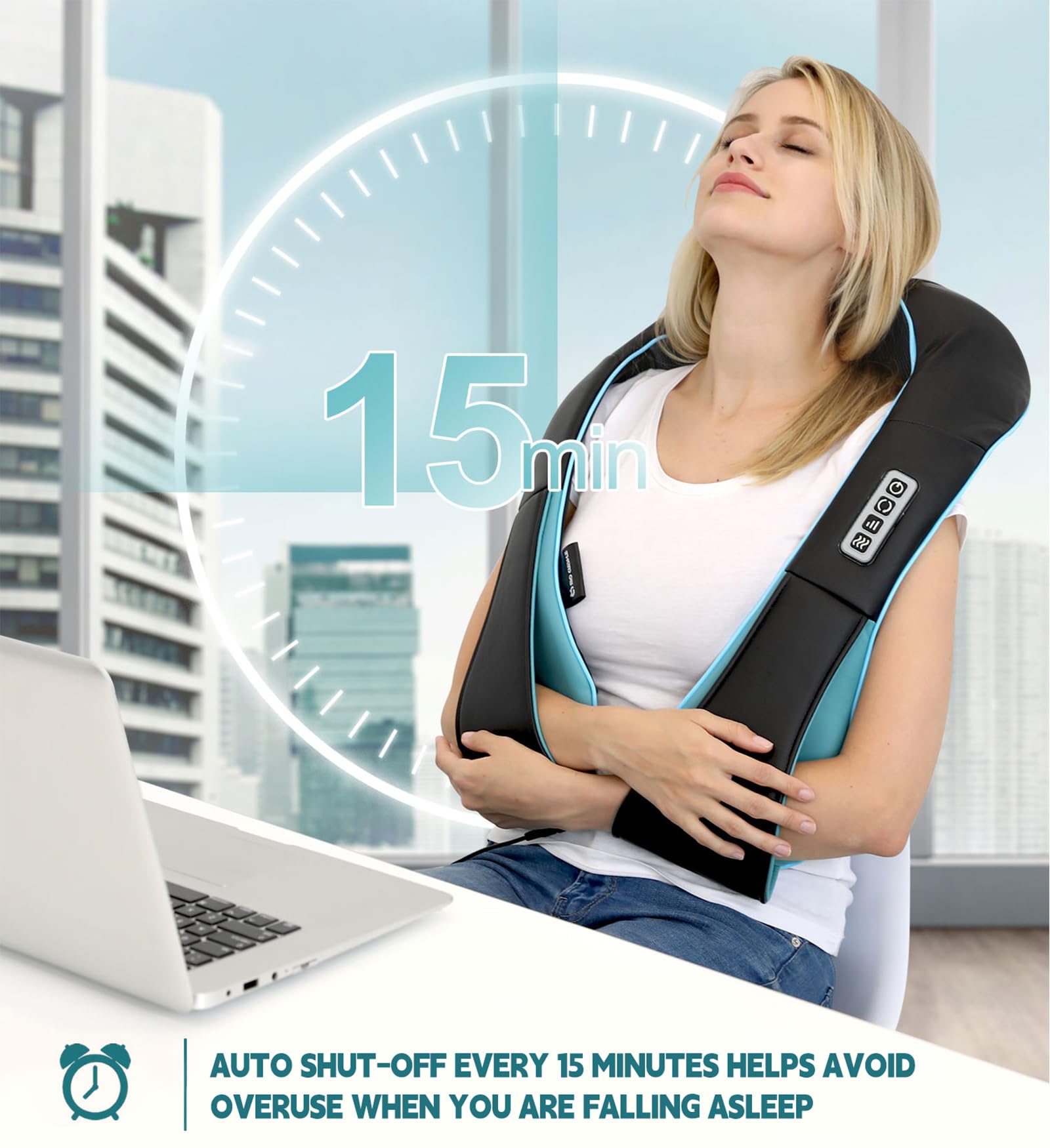 Mo Cuishle ergonomic U-shape design supports comfortable self-massage.