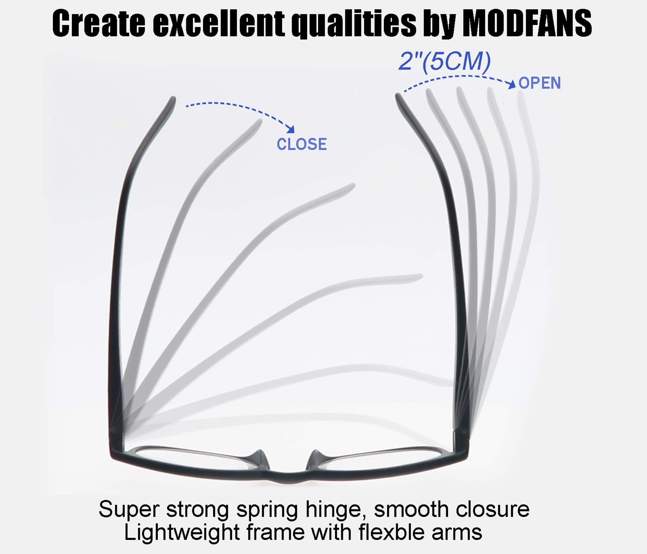 MODFANS patterned frame reading glasses for stylish office or home use