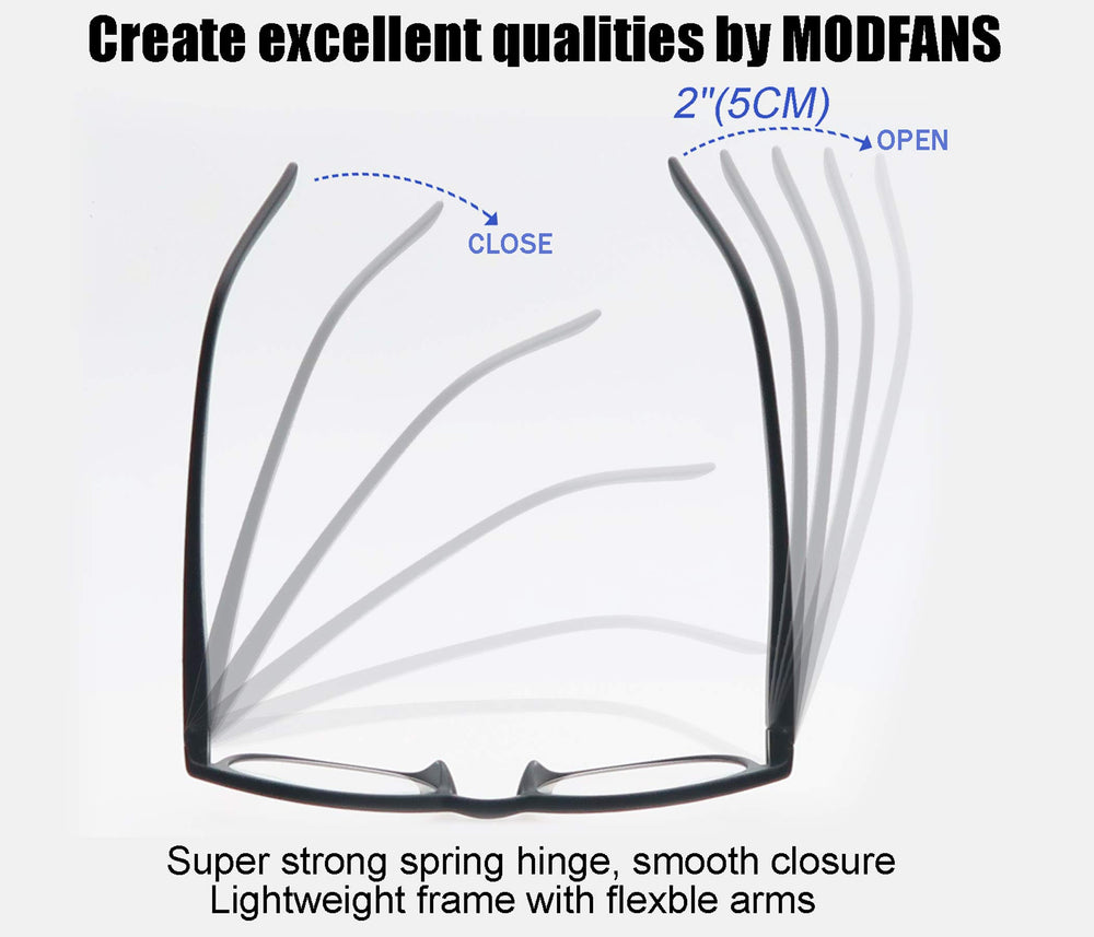 MODFANS patterned frame reading glasses for stylish office or home use
