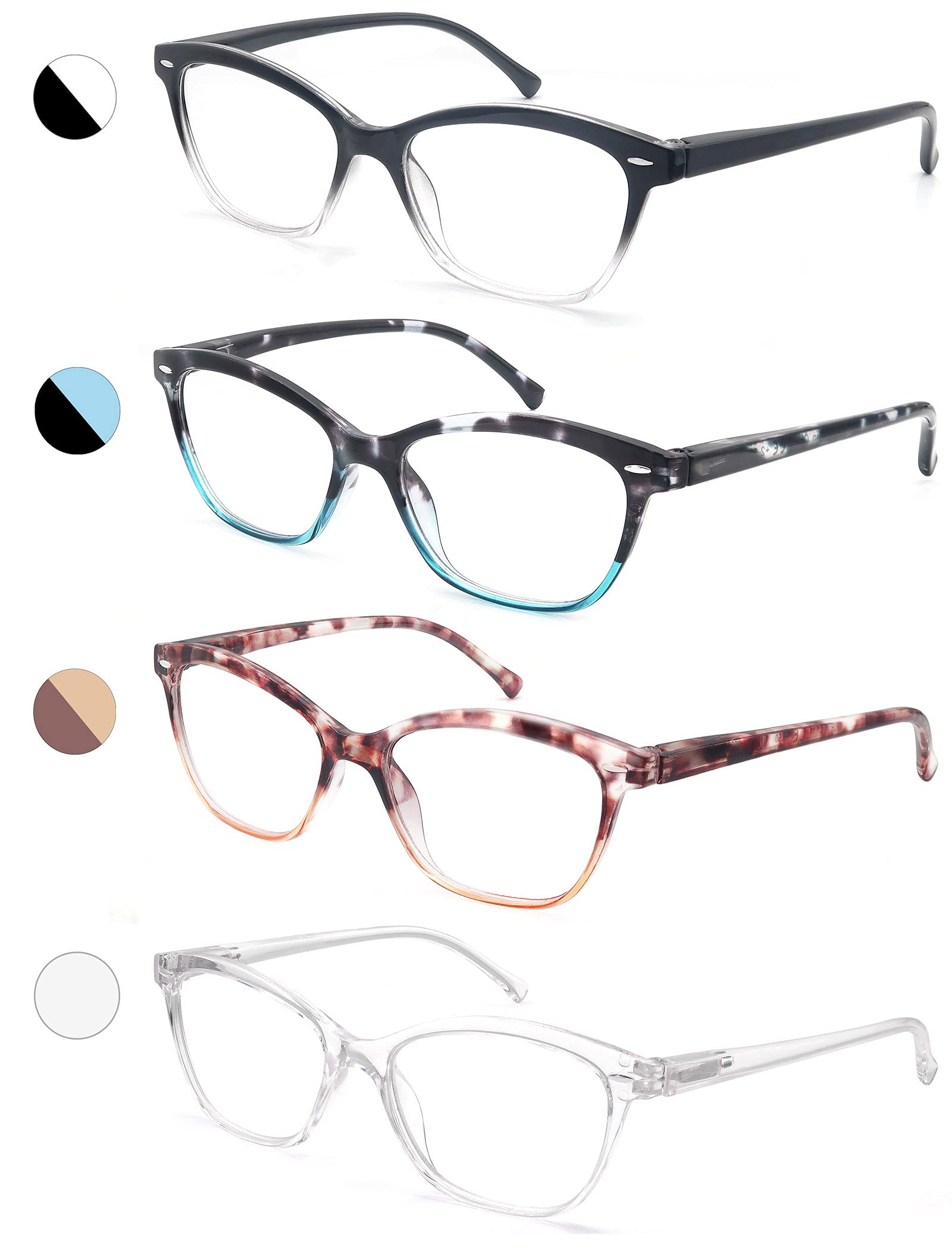MODFANS women reading glasses 2.25 pattern design for versatile daily wear and easy reading