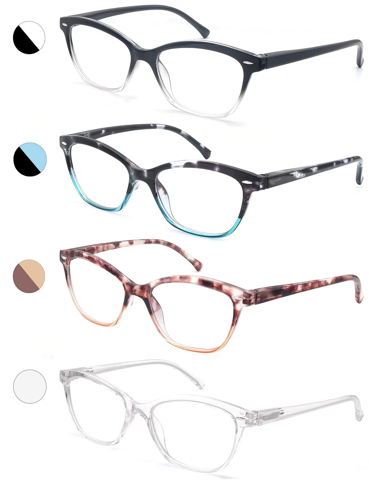 MODFANS women reading glasses 2.25 pattern design for versatile daily wear and easy reading