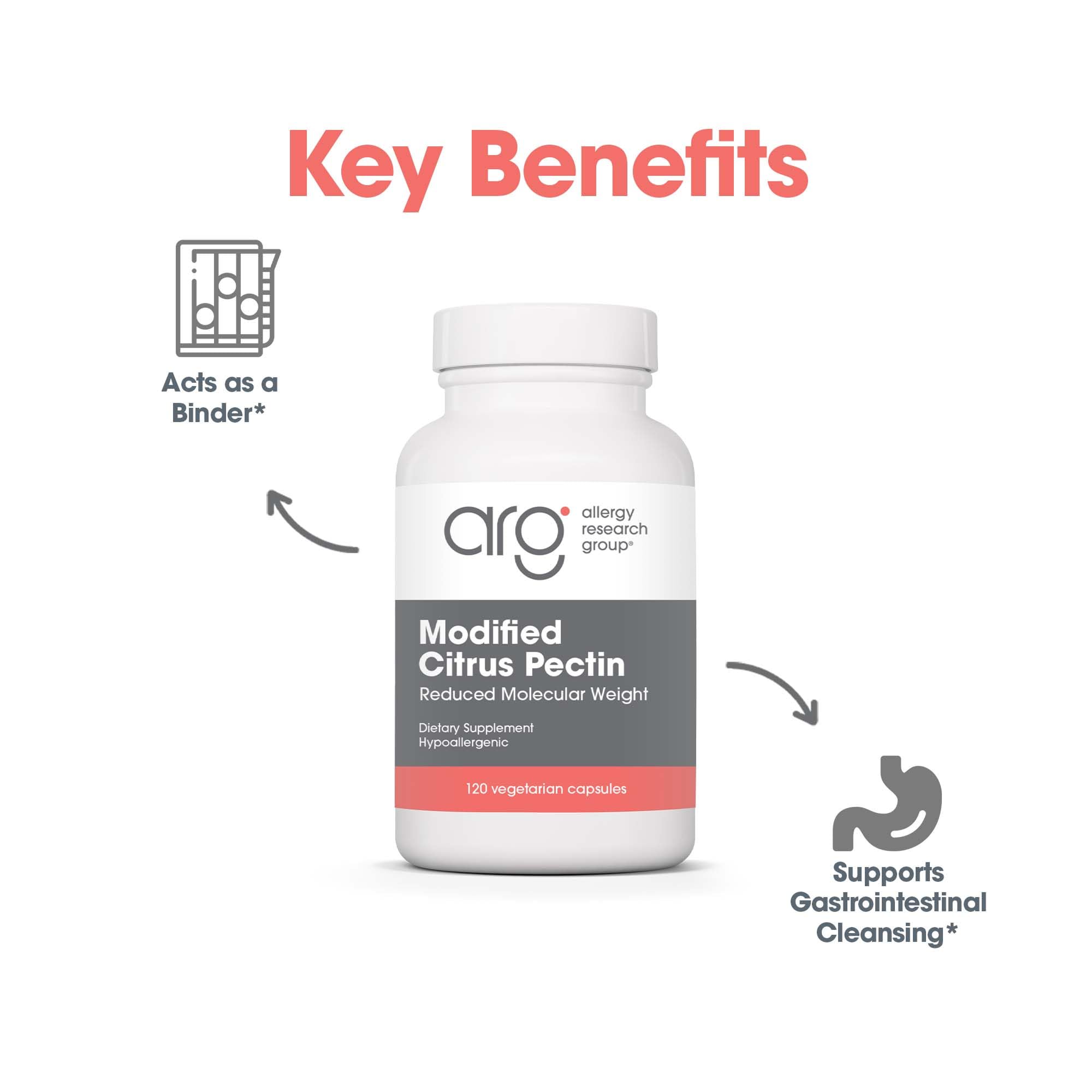 Bottle front view highlighting vegetarian capsules for allergen-free daily use.