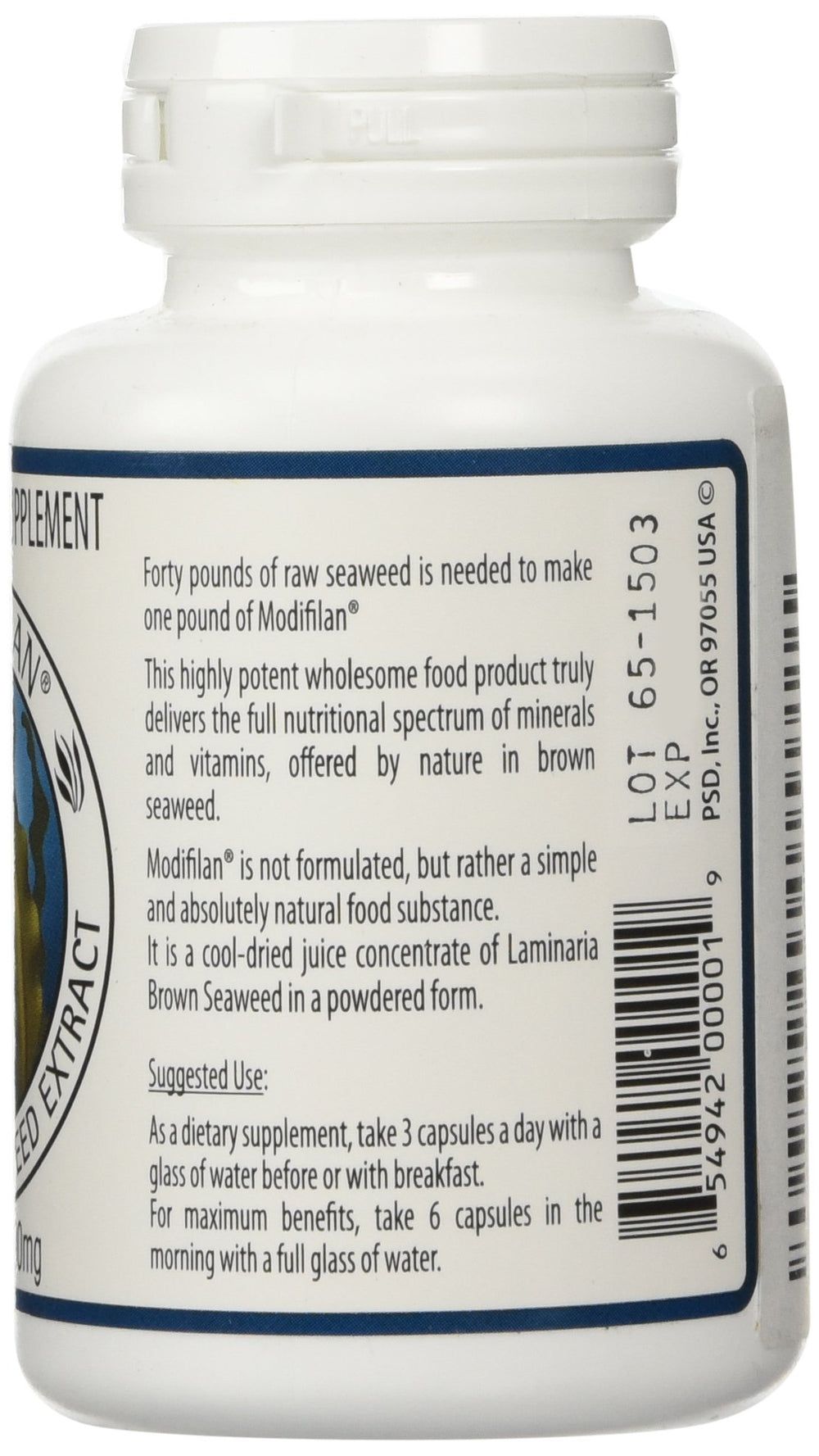 Modifilan seaweed juice powder pack supports natural nutrition from whole food extract