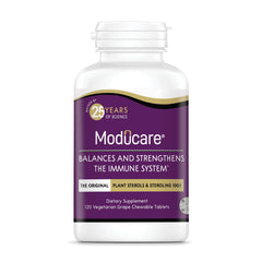 Moducare Daily Immune Support bottle with grape-flavored chewables for daily wellness.
