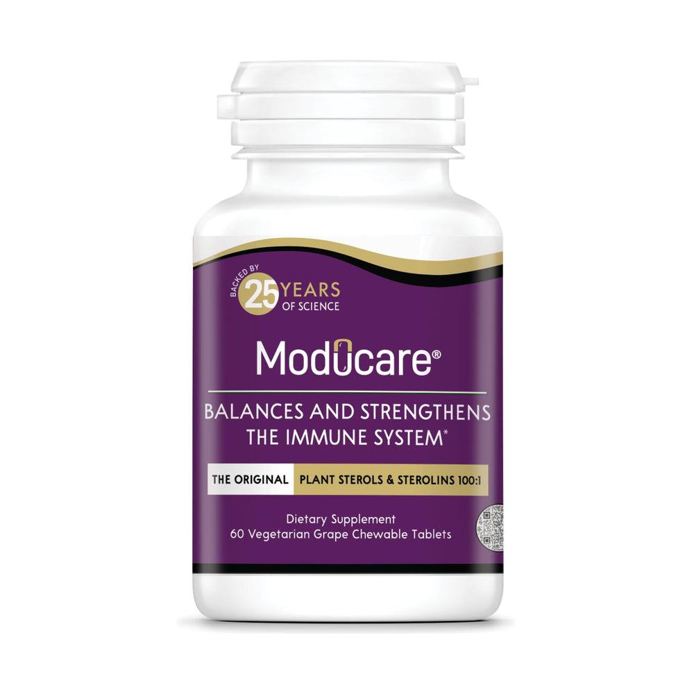 Moducare daily immune support bottle shows grape flavor for daily immune balance