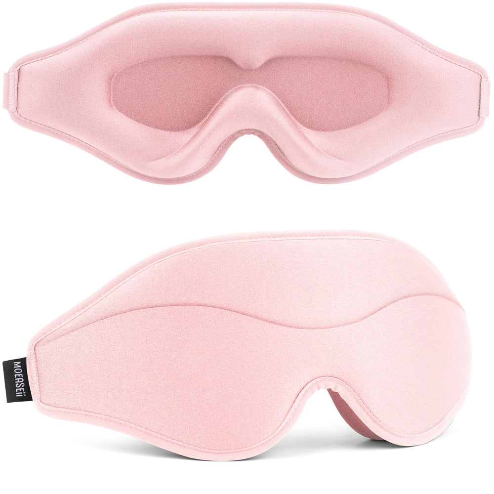 MOEASEii Sleep Mask with total blackout 3D design blocks light for restful nights.