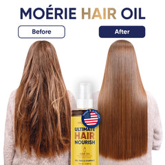 Moerie Ultimate Hair Oil for dry hair nourishes deeply and smooths.