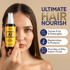 Moerie Ultimate Hair Oil silky-shine adds brightness and softness.