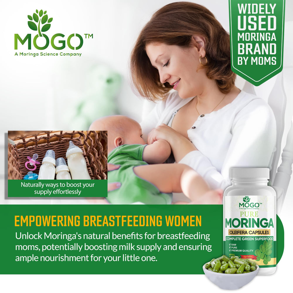 MOGO Moringa lactation-use guidance image for breastfeeding support