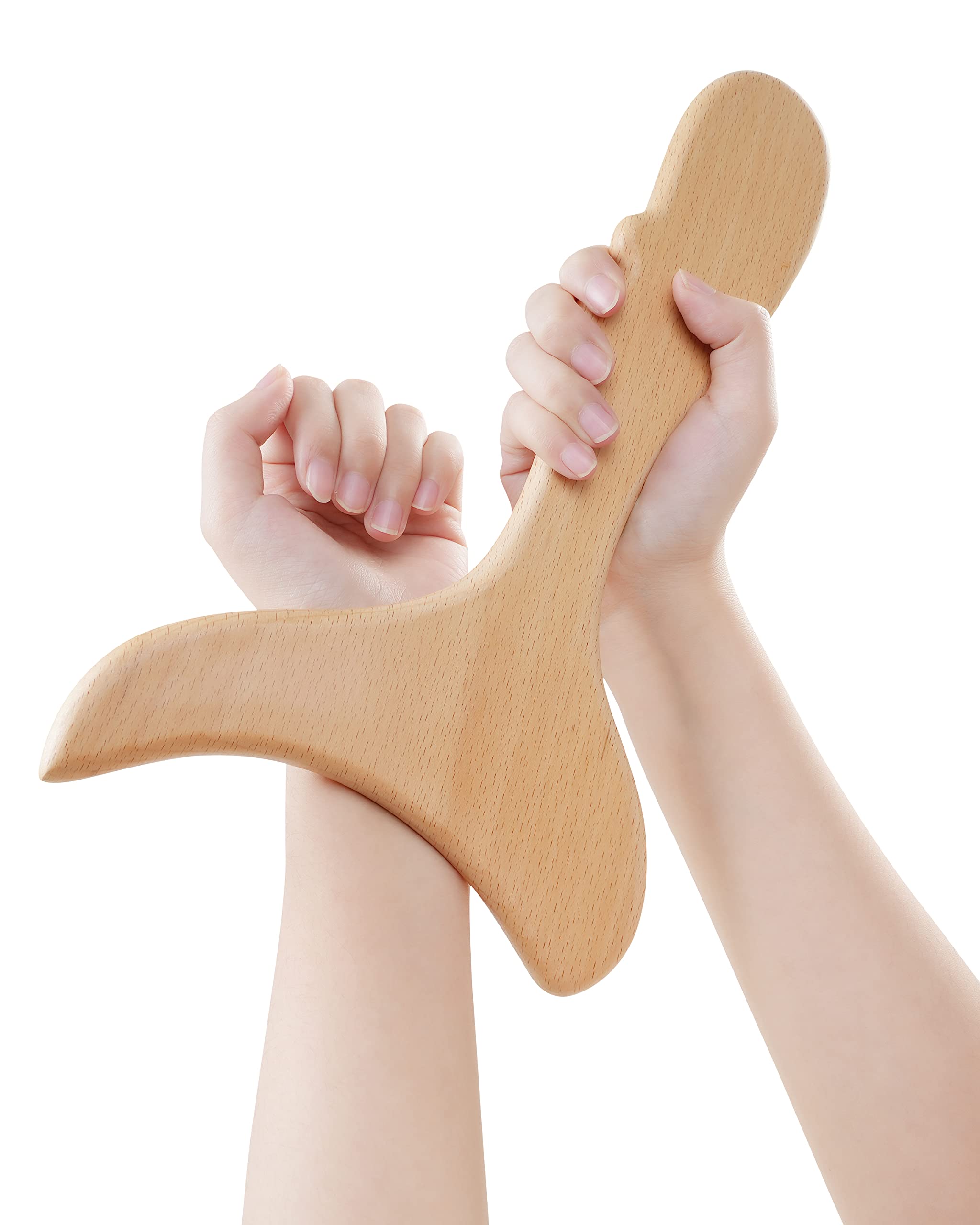 MoHern wood massage tool in action for warming up and cooldown routines