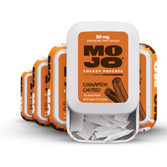 MOJO Energy Pouches Cinnamon Churro slider-pack front view for on-the-go energy.