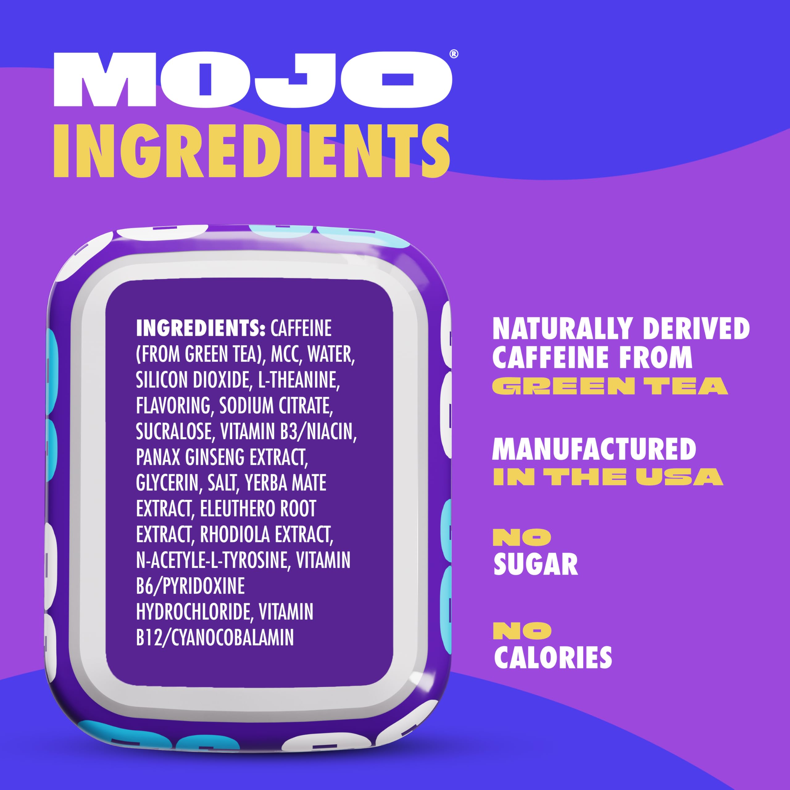 MOJO energy pouches ideal for road trips and on-the-go energy.