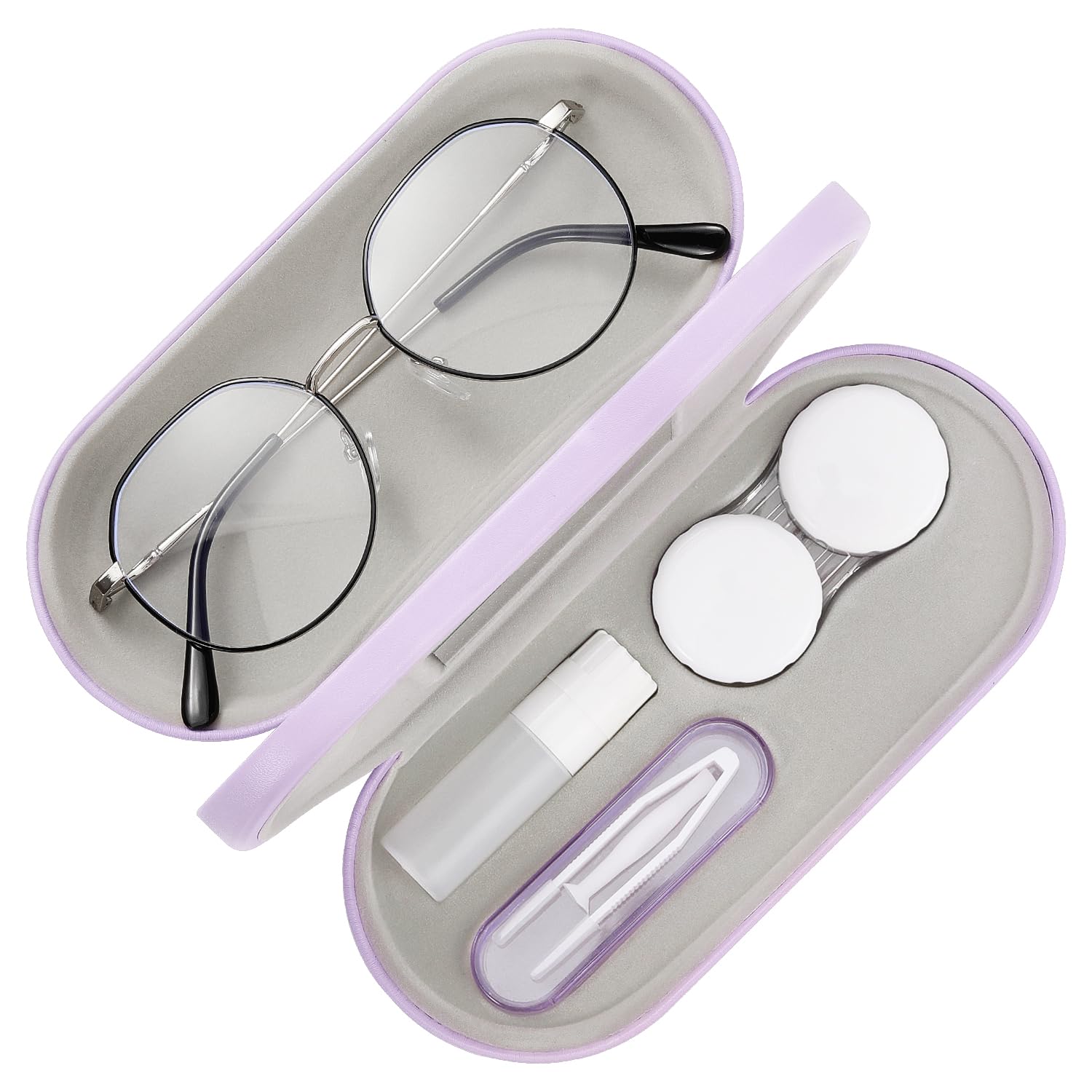 MoKo double eyeglass case front view highlights compact on-the-go storage.
