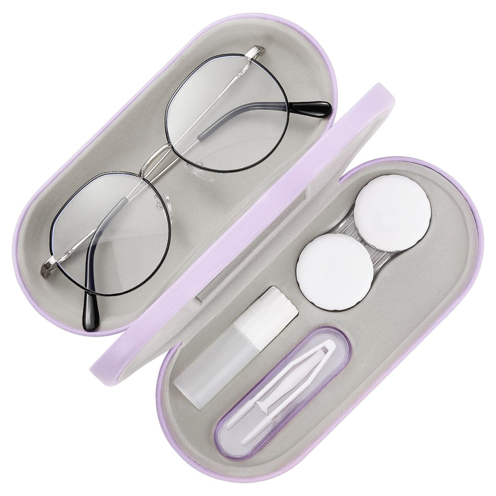 MoKo double eyeglass case front view highlights compact on-the-go storage.