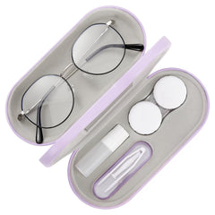 MoKo double eyeglass case front view highlights compact on-the-go storage.