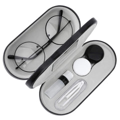 MoKo Double Eyeglass Case with mirror for on-the-go eyewear protection.