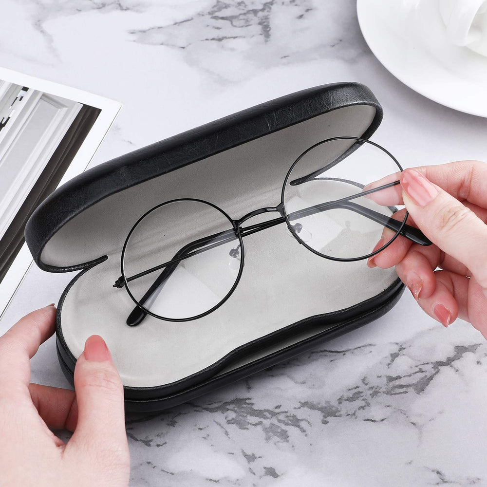 MoKo leather exterior with soft lining protects eyewear and lenses.