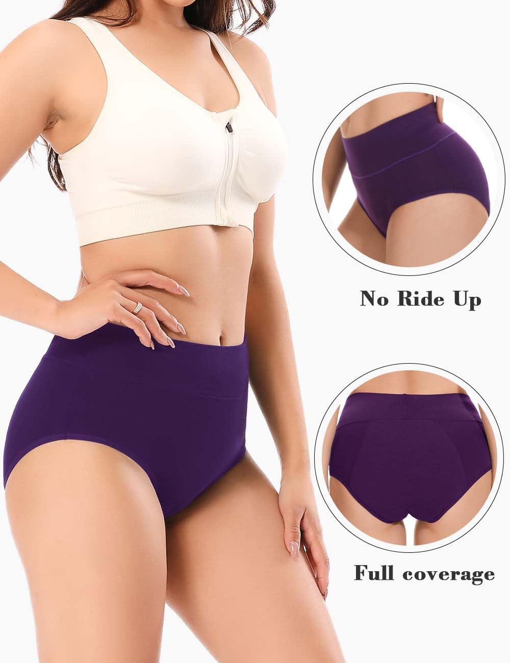 Molasus high-waist design offers tummy support and smooth silhouette.