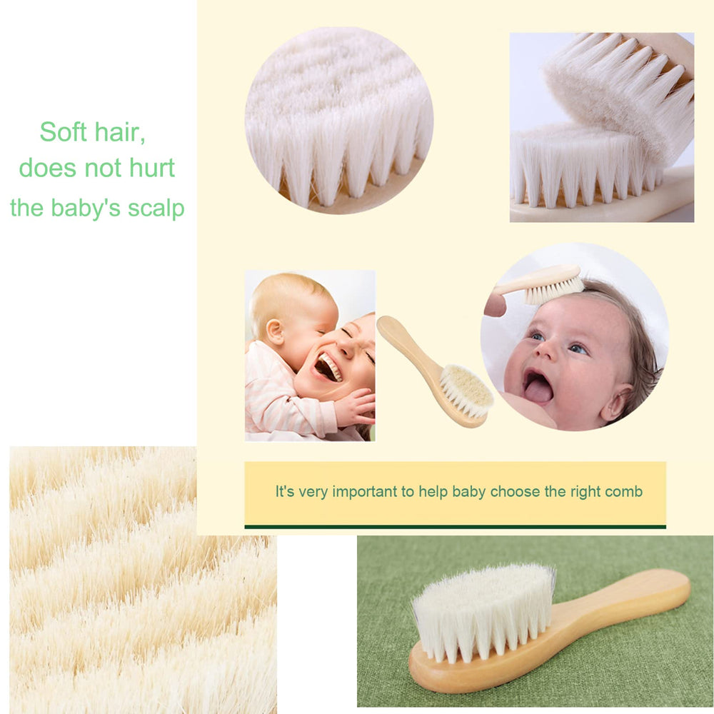 Molylove cradle cap brush used during wash to soften flakes