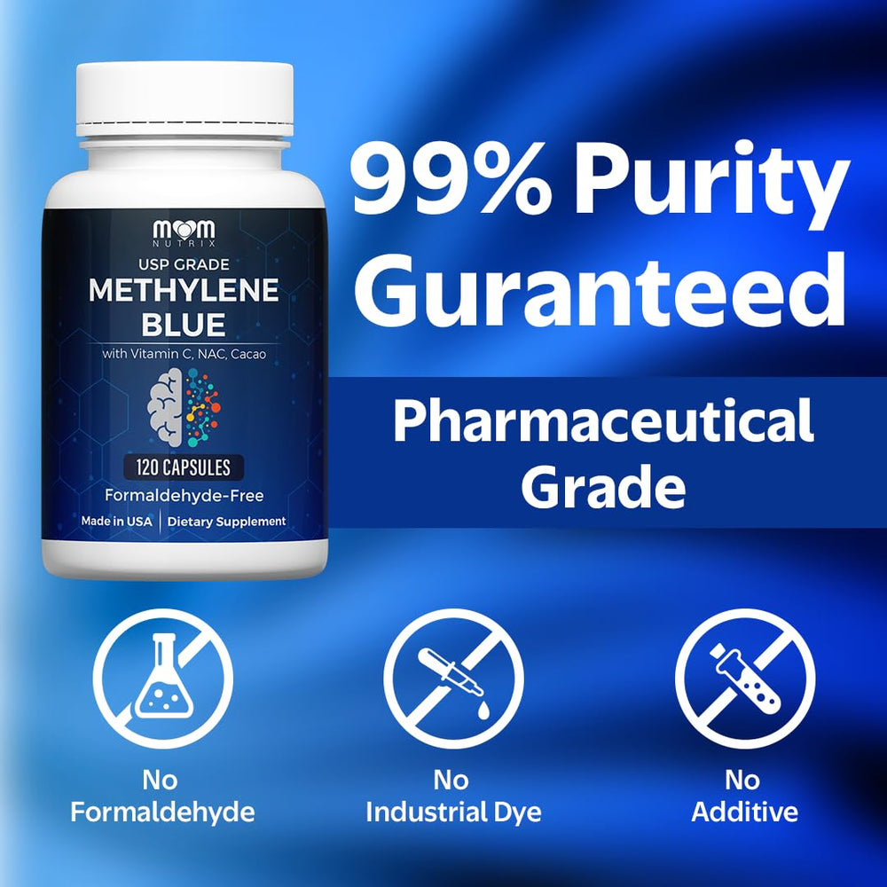 MOM NUTRIX Methylene Blue Capsules with Vitamin C, NAC & Cocoa Powder ...