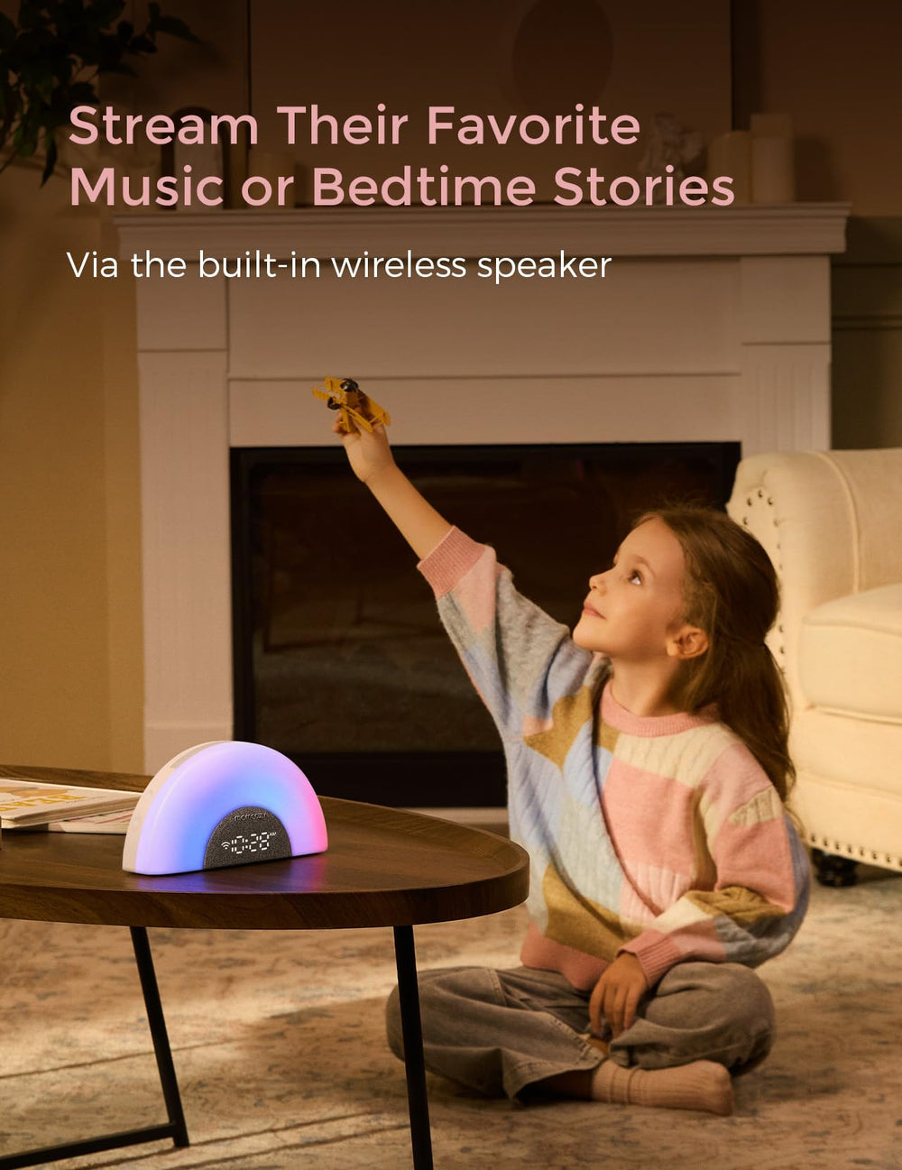 Momcozy bedtime stories via wireless speaker for cozy storytelling