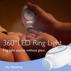 Momcozy electric nail trimmer ready for quiet grooming sessions.