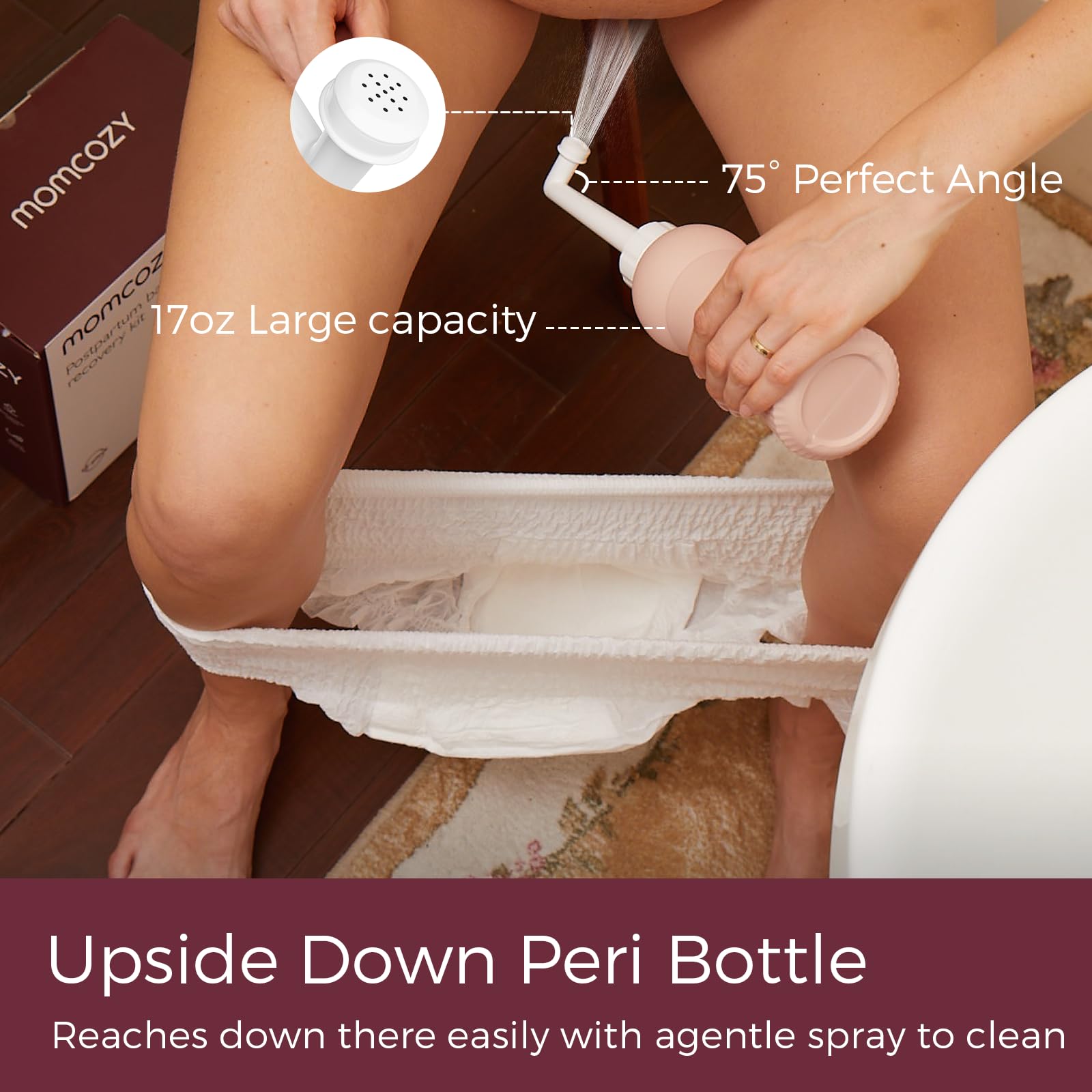 Momcozy tea tree witch hazel foam provides gentle cooling and refreshment.