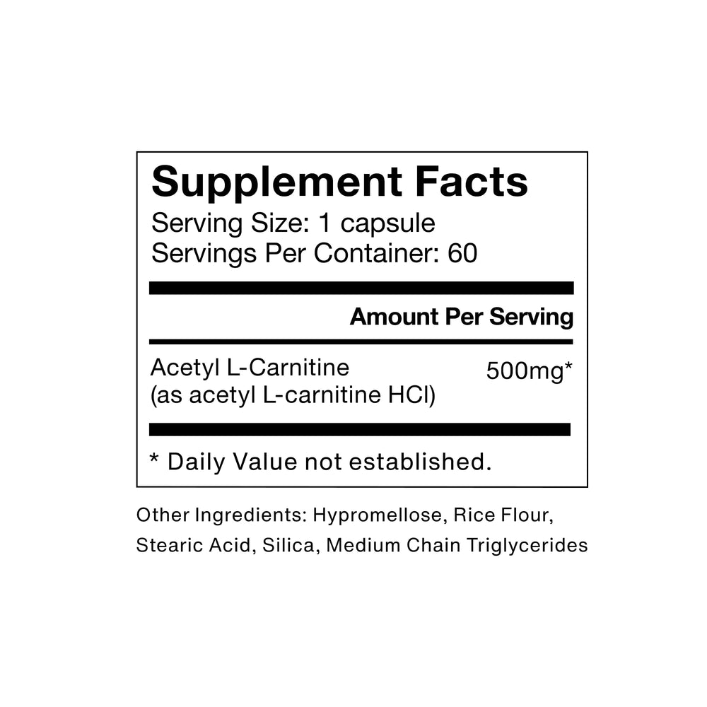 Momentous Acetyl-Carnitine capsules ready for daily energy and focus