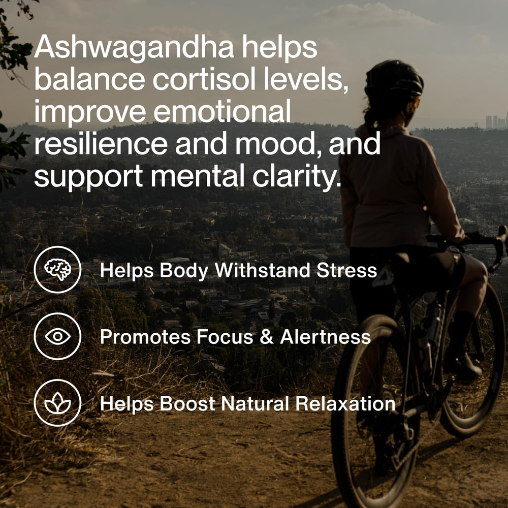 Momentous Ashwagandha NooGandha capsules in hand for focus