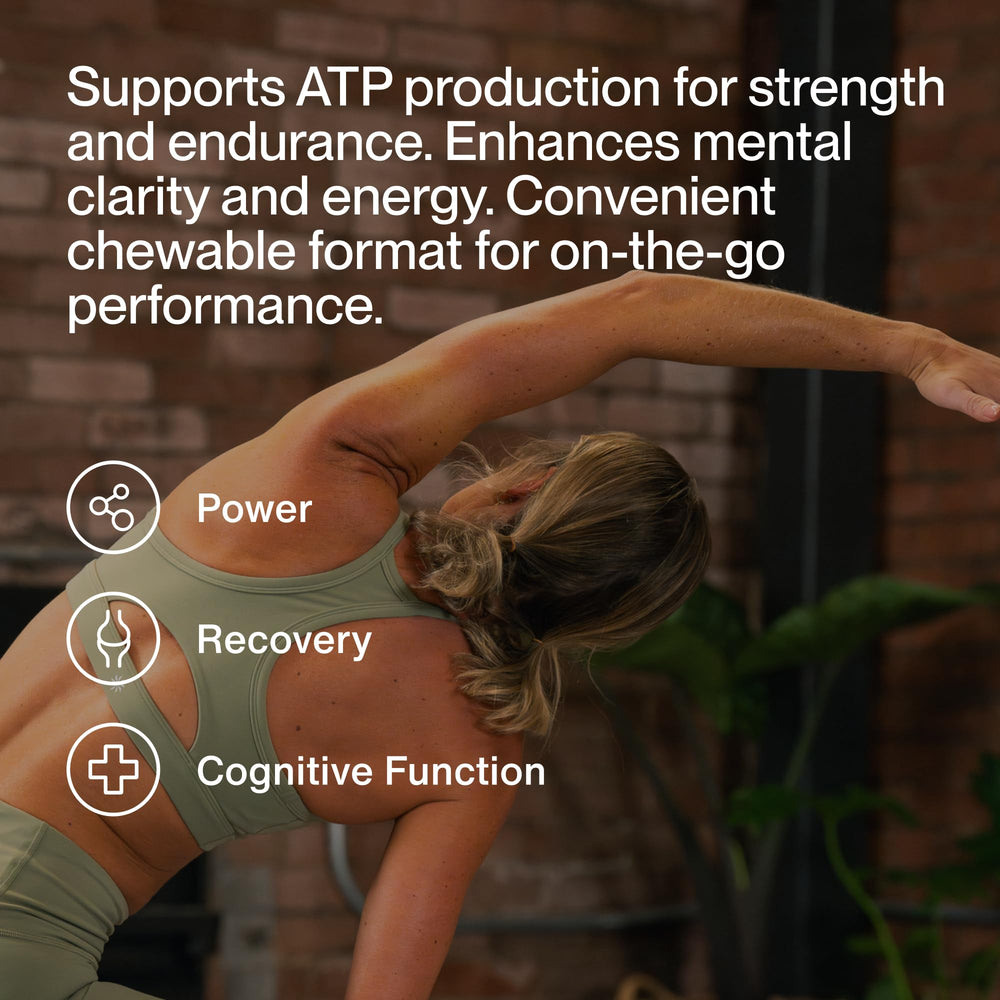 Momentous Creatine Chews close-up shows Creapure purity in tablets