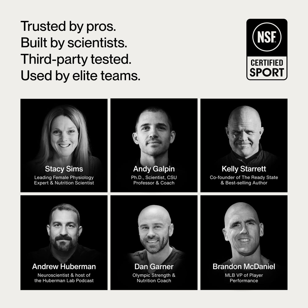 Momentous Essential whey powder with frothy shake emphasizing flavor.