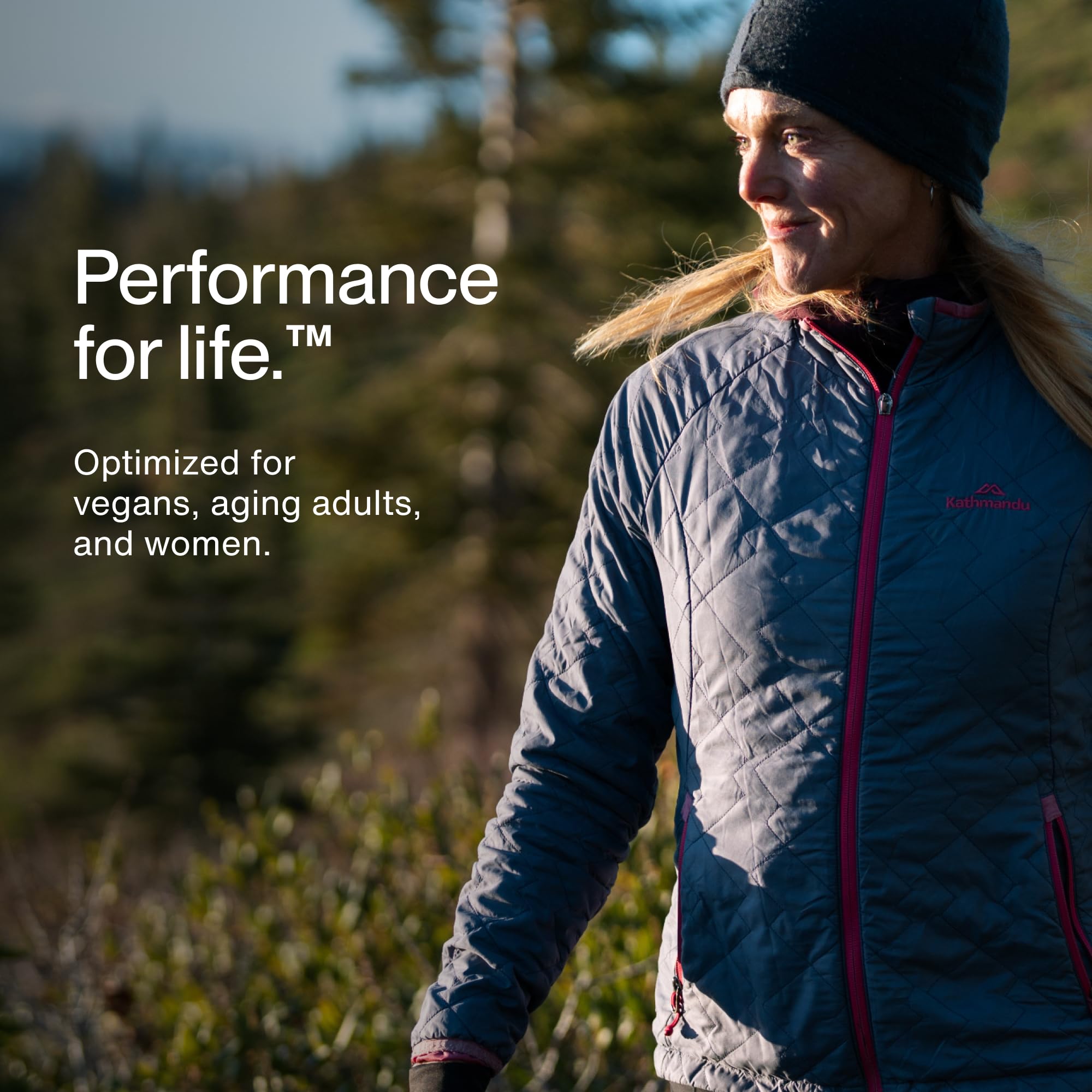 Momentous Iron+ label highlights ingredients and NSF certification for trust and transparency.