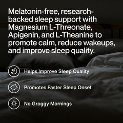 Momentous Nightly Sleep Pack bottle back label highlights product details and NSF certification.