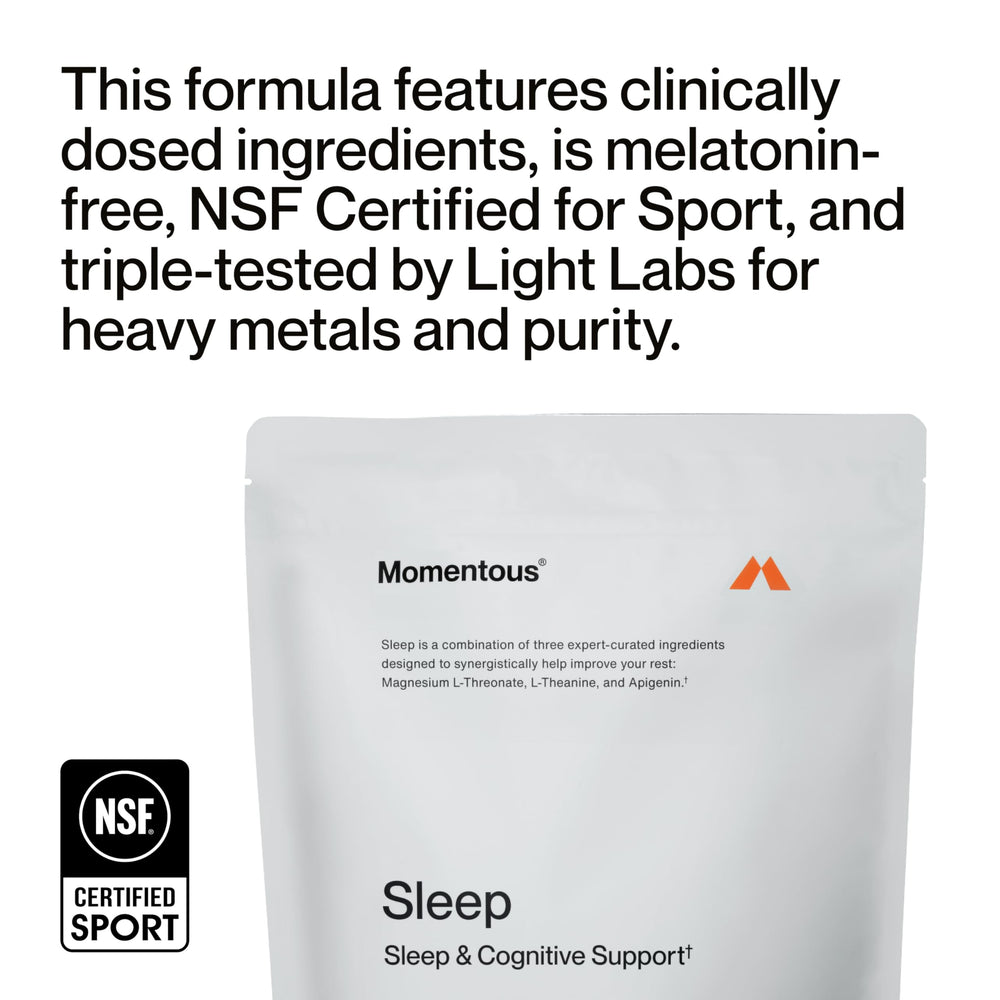 Momentous Nightly Sleep Pack on a tabletop setup ready for bedtime use.