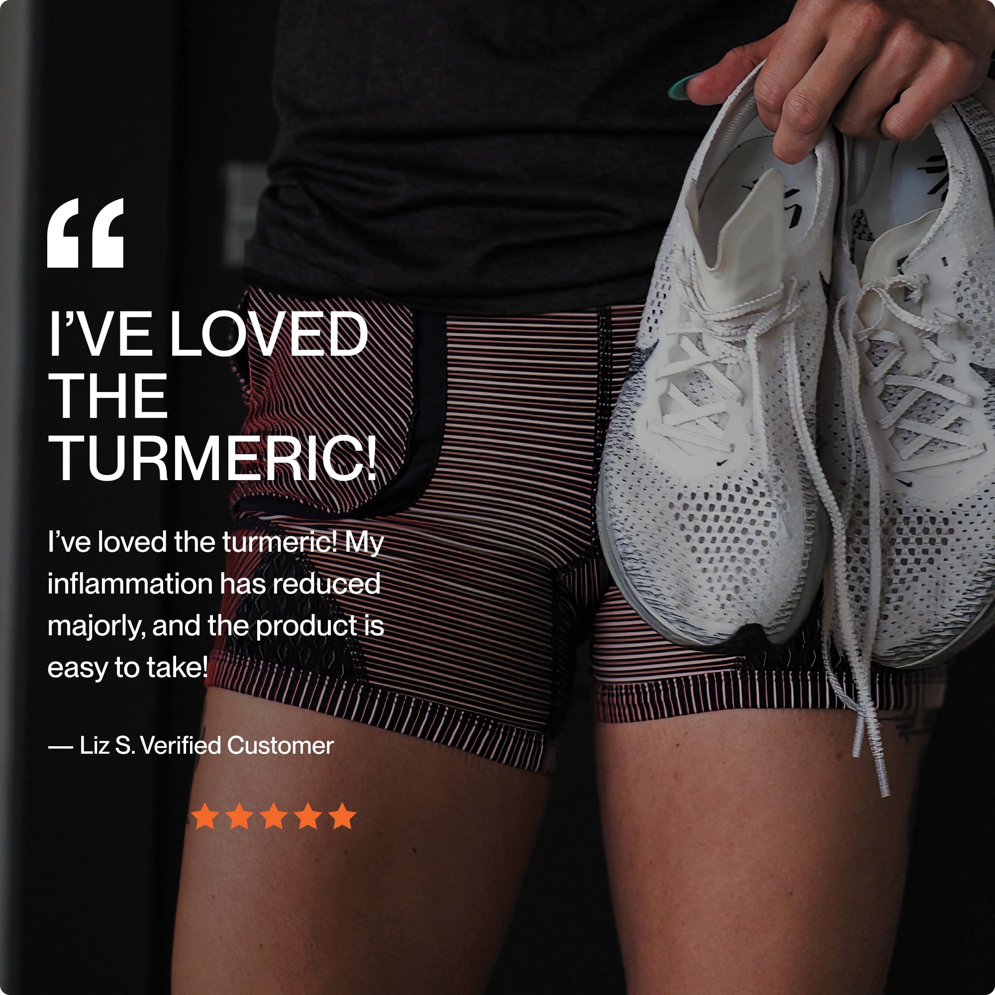 Momentous Turmeric Supplement label closeup shows Meriva phytosome for enhanced absorption.