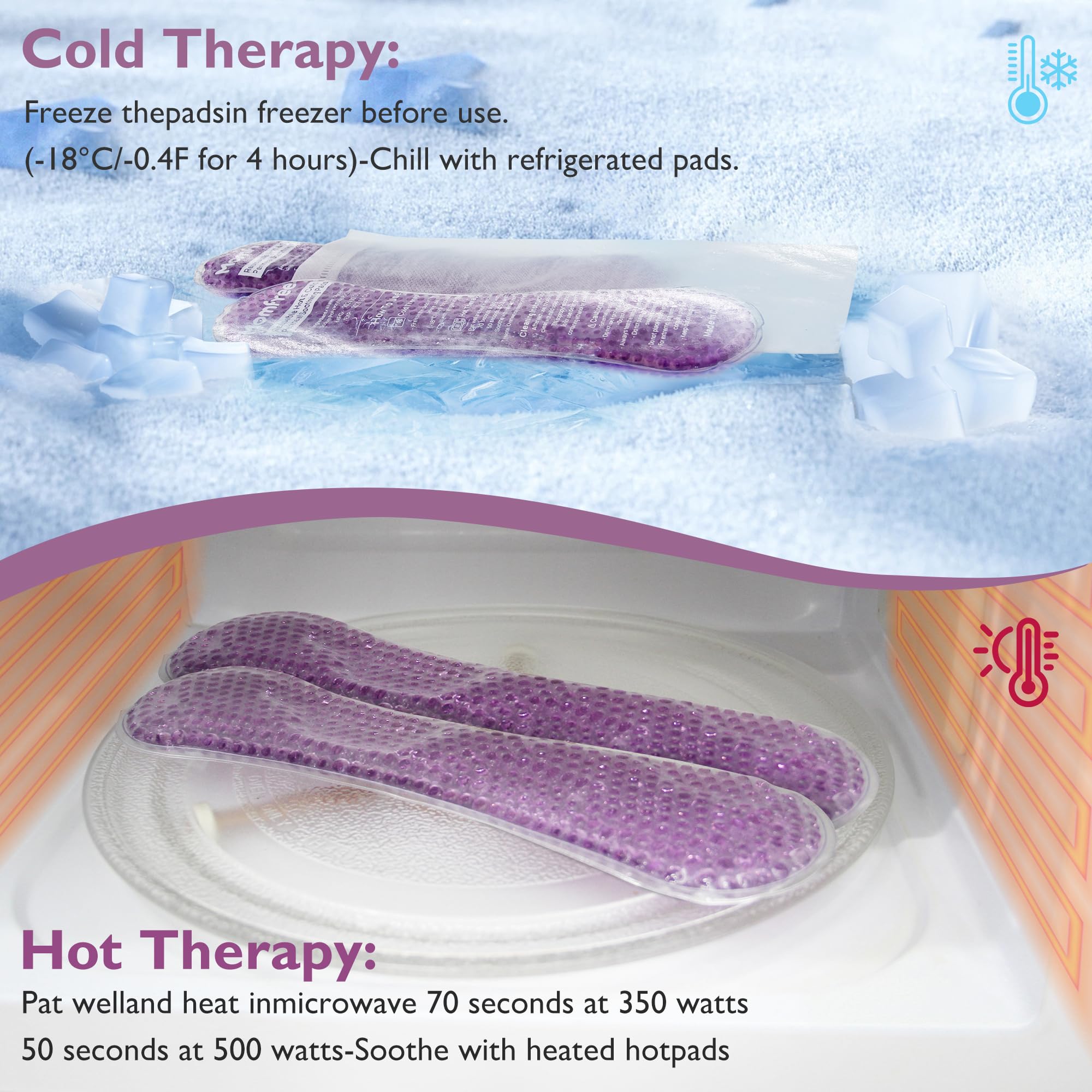 Momfree hot & cold soothing pads for private cooling or warming relief