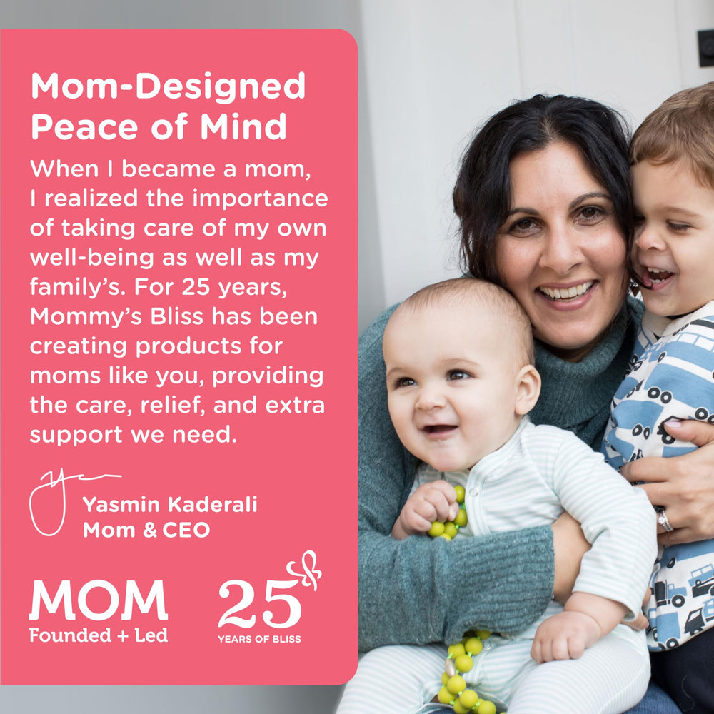 Mommy's Bliss daily dosing with food: easy 1-2 capsule guidance.