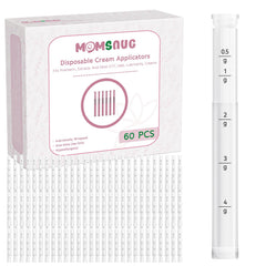 Momsnug disposable vaginal applicators with a round tip offer gentle insertion and hygiene.