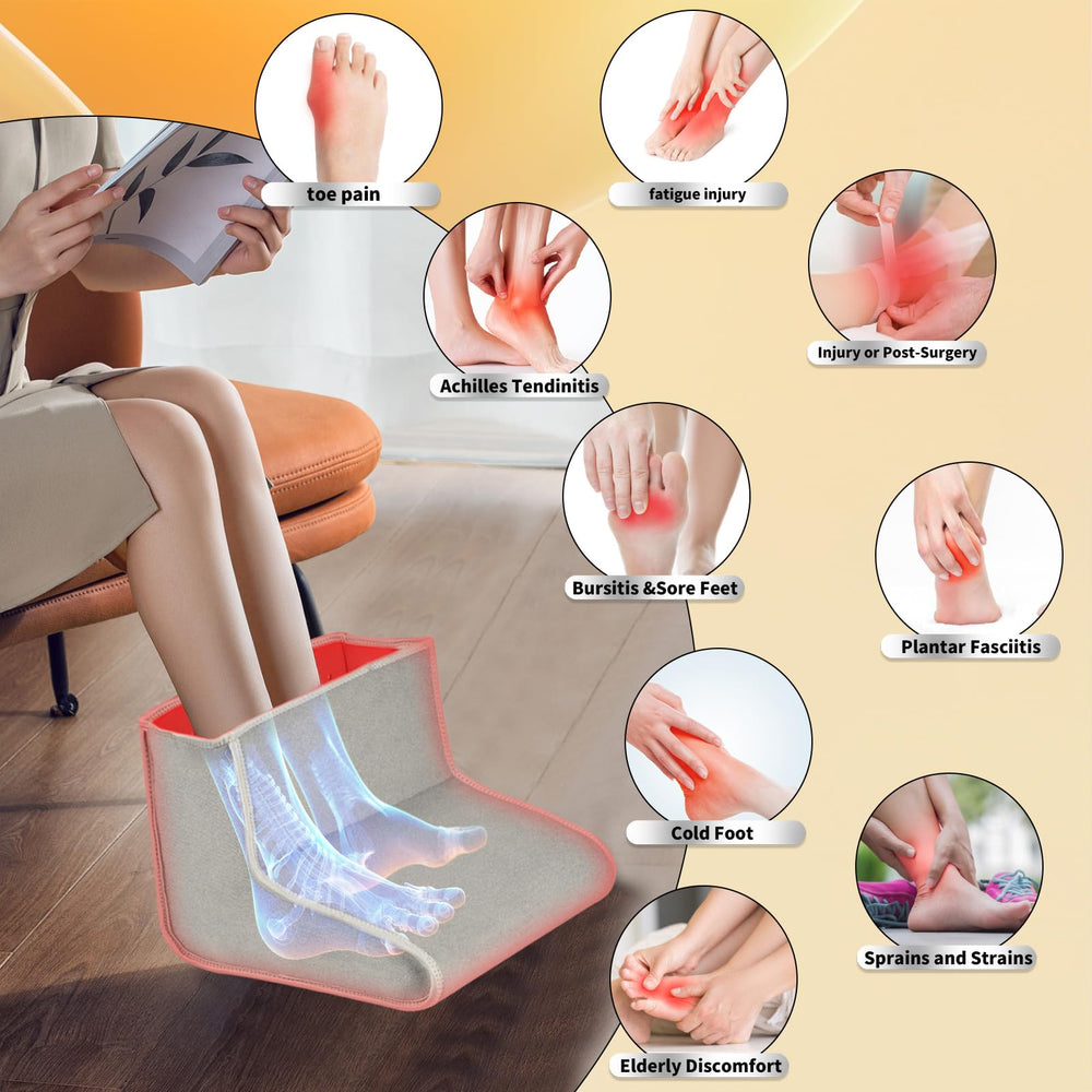 Monaggio 360-degree foot coverage from soles to ankles during treatment