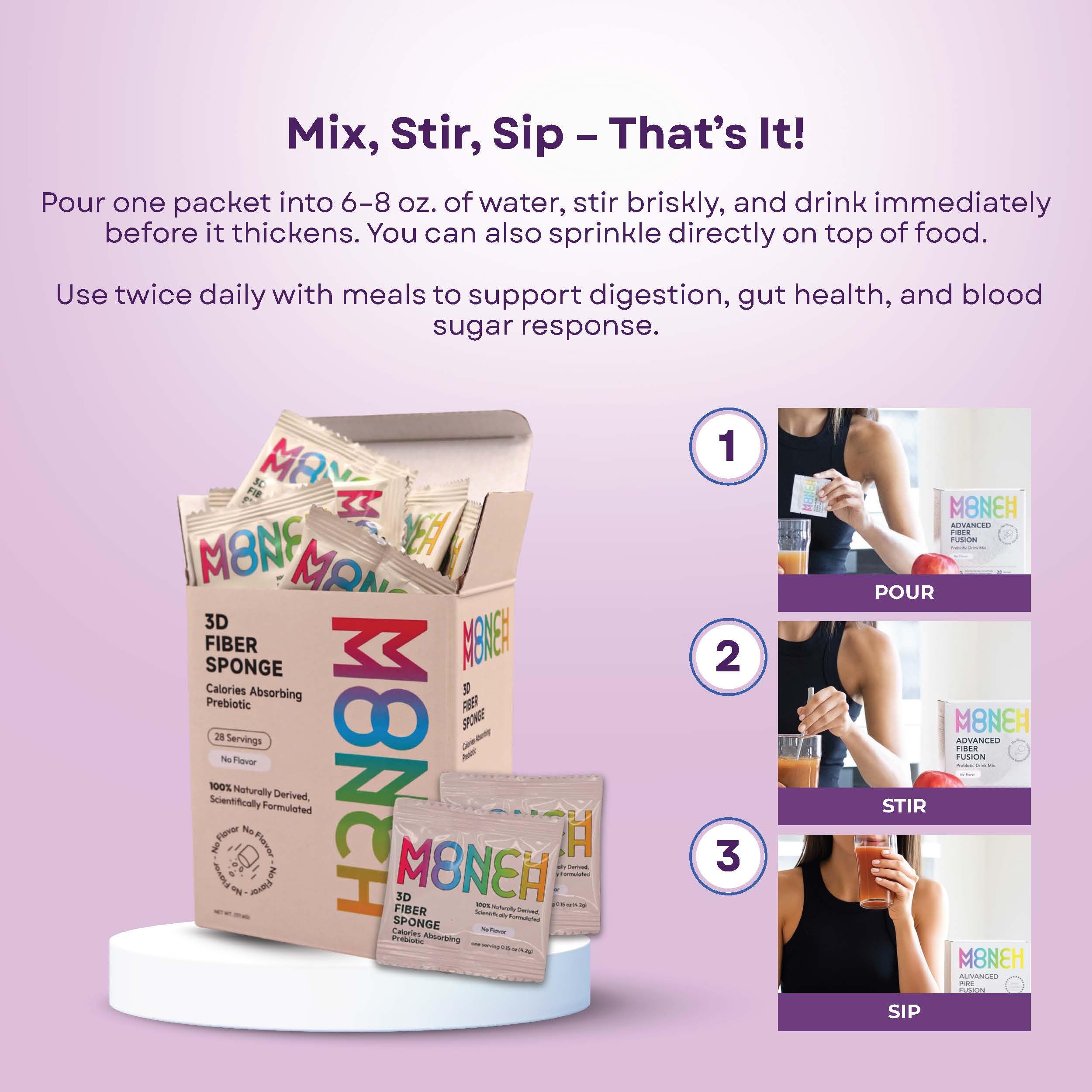 Monch Monch daily-use measure spoon fits into routine for consistent fiber intake