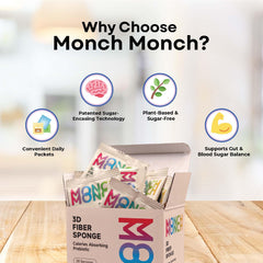 Monch Monch konjac gum matrix illustration highlights smooth texture and gentle digestion