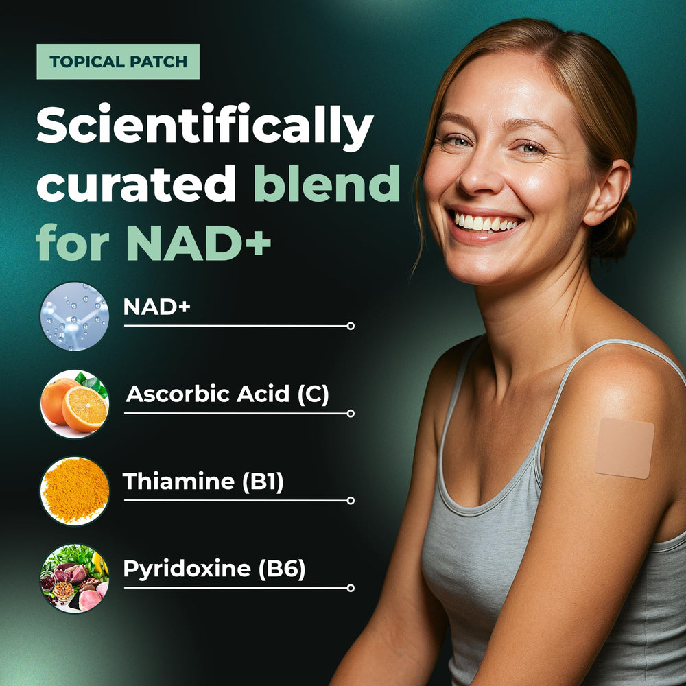 MONIER NAD+ patch latex-free adhesive for comfortable wear