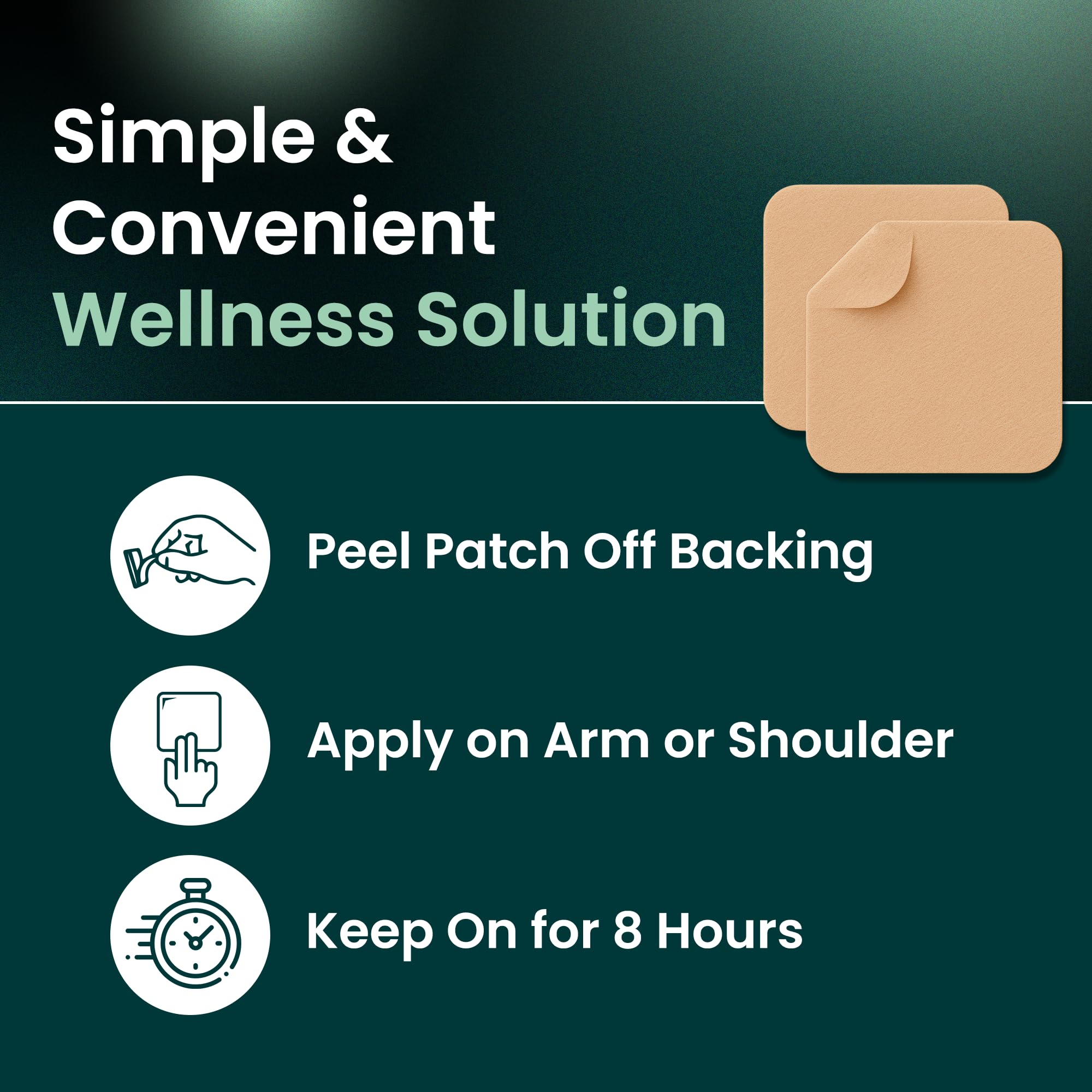 MONIER NAD+ patch strong skin-friendly adhesive for secure wear