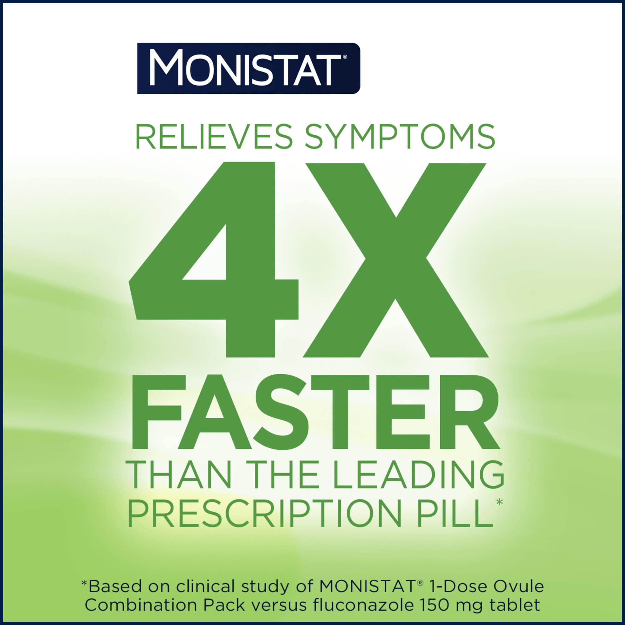 OB/GYN-recommendation stamp highlights trusted Monistat brand.