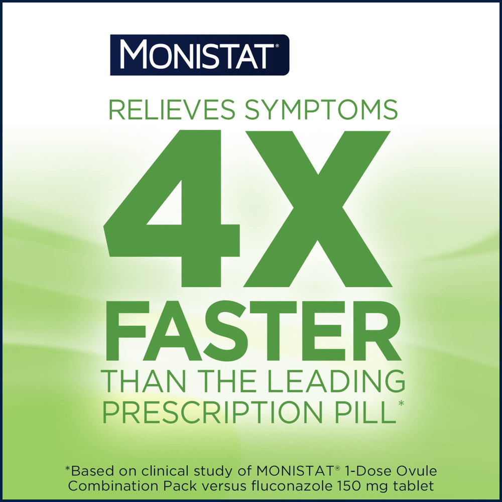 OB/GYN-recommendation stamp highlights trusted Monistat brand.