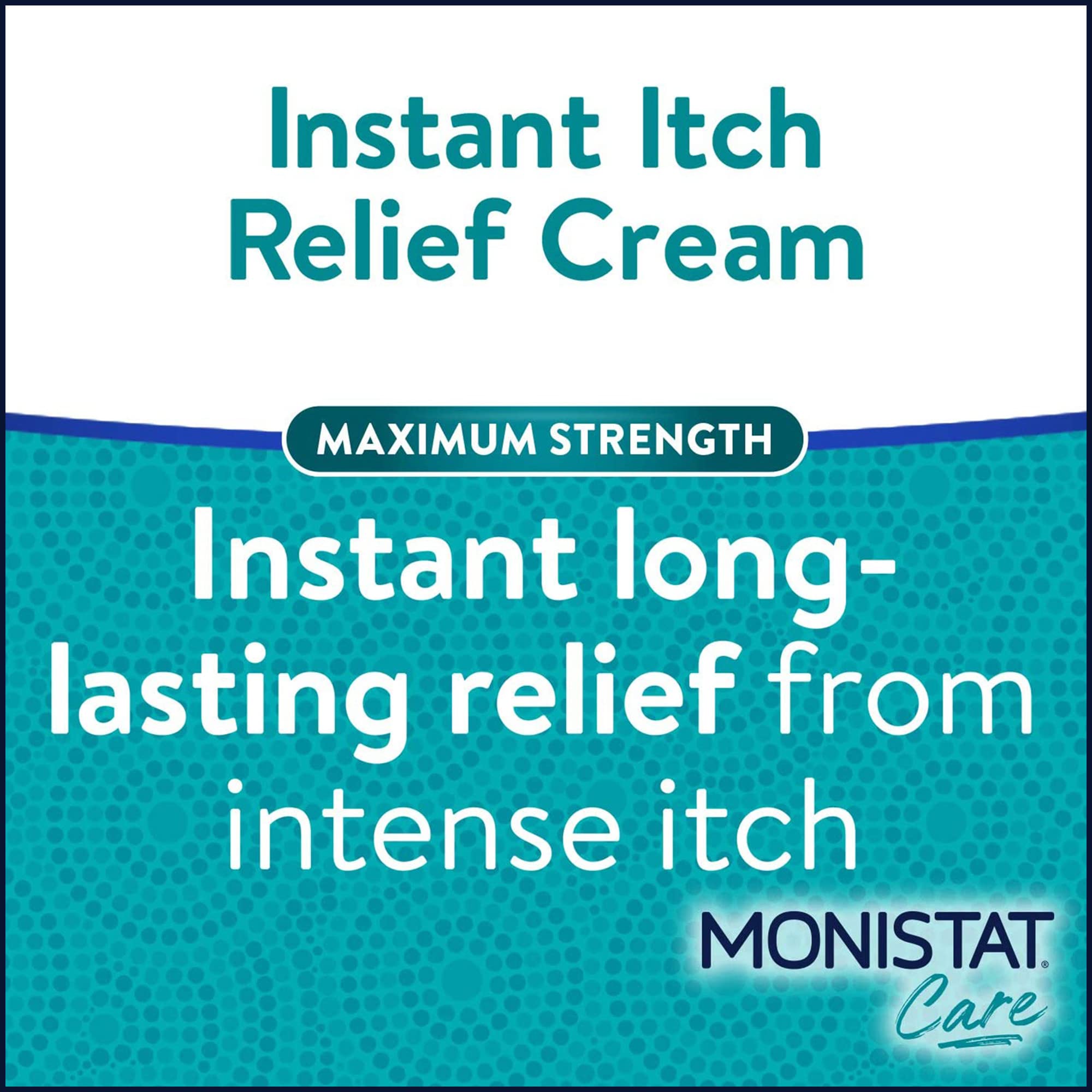 Monistat packaging label close-up emphasizing fragrance-free, hypoallergenic formula.