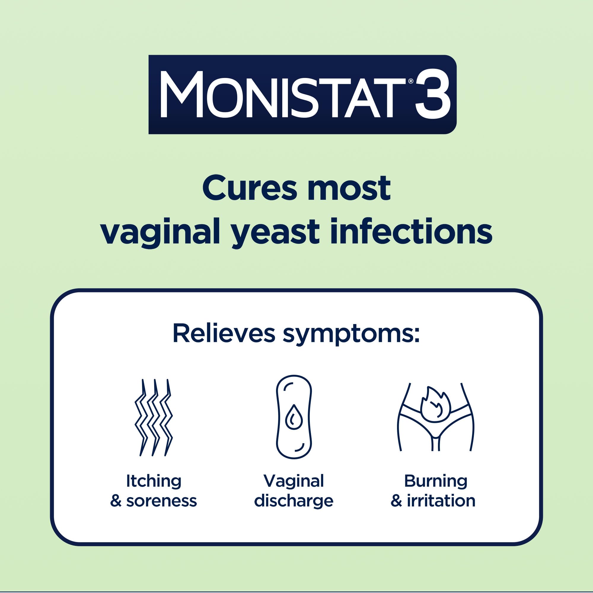 Monistat vaginal suppository applicator for easy nightly use