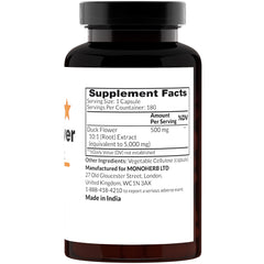 MONOHERB Duck Flower Extract capsules arranged for easy daily use