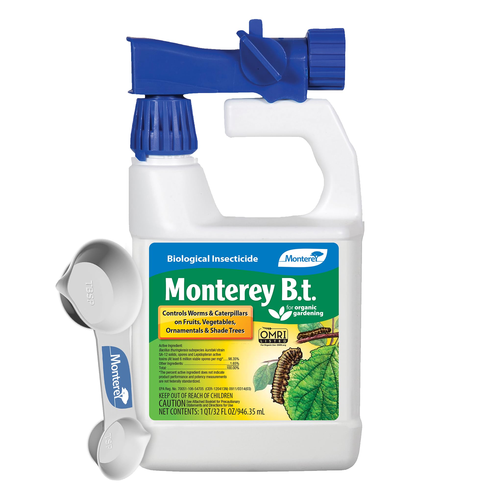 Monterey B.t. bottle for organic pest control on crops