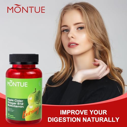 Close-up of Montue gummies highlighting natural apple flavor and vegan formulation.